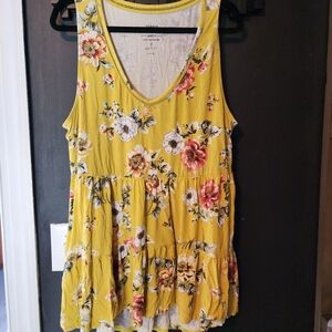 Torrid Yellow Babydoll Tunic Top 2x Super Soft